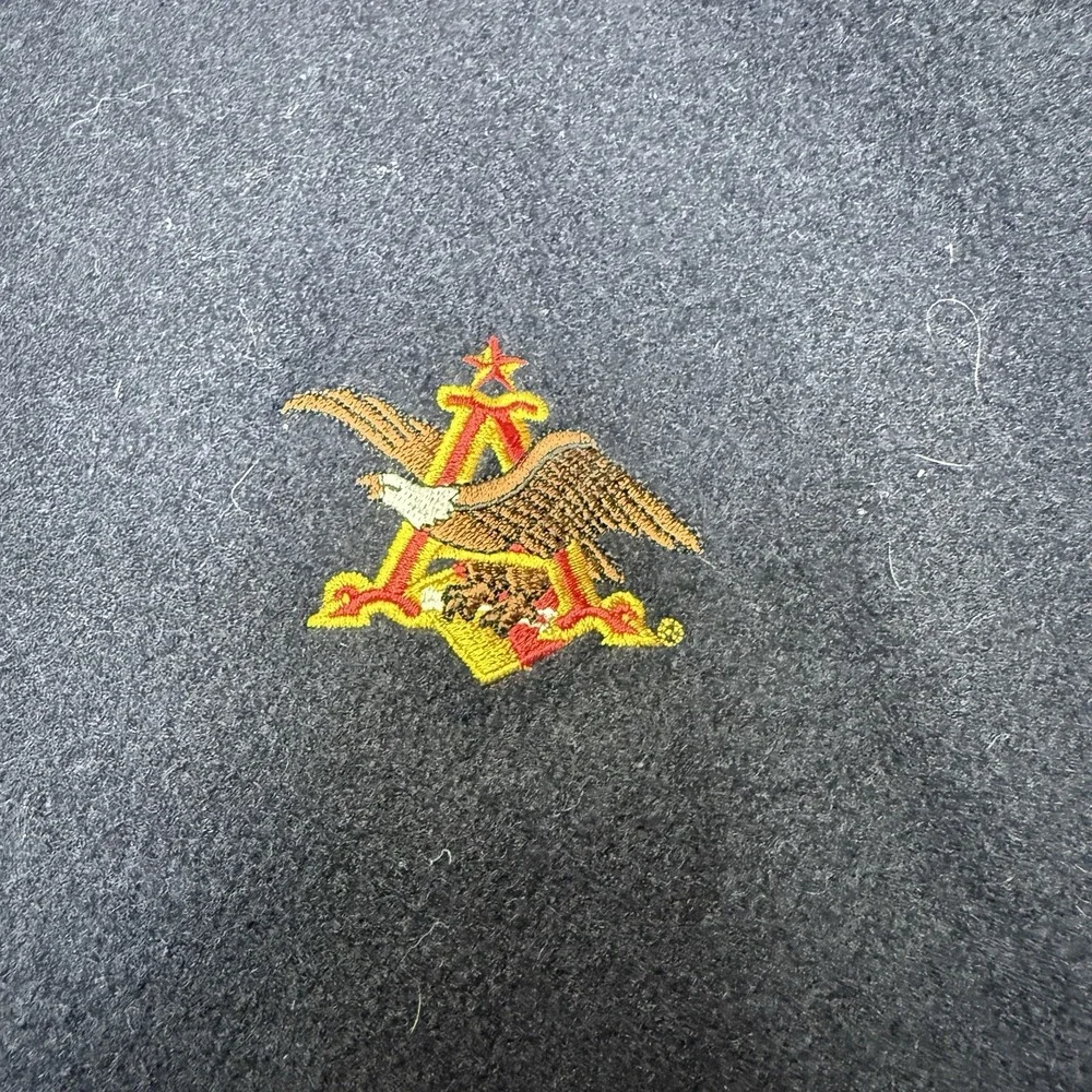 Vintage Anheuser Busch Beer Wool Leather Suede Embroidered Jacket Coat XL - Picture 3 of 11